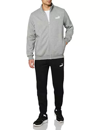 PUMA Clean Sweat Suit FL, Tuta da Uomo, colore Grigio Medio