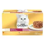 Purina Gourmet Gold Umido Gatto Intrecci Di Gusto, con Pollo e Manzo