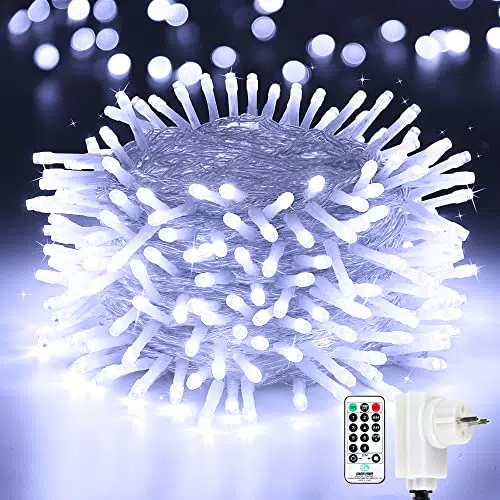 Qedertek Luci Albero di Natale 23 Metri 200 LED, Catena Luminosa