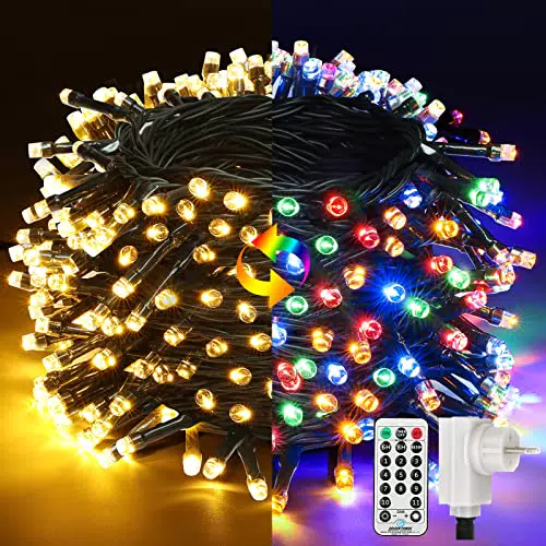 Qedertek Luci Albero di Natale, Catena Luminosa 20M 200 LED