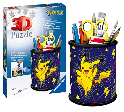Ravensburger - 3D Puzzle Portapenne Pokémon, 54 Pezzi