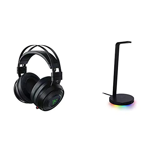 Razer Pacchetto composto da Nari Ultimate Cuffie da Gioco Senza Fili dal Comfort Ottimo e Base Station V2 Chroma Supporto Cuffie e Hub USB con Illuminazione RGB