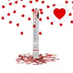 Relaxdays-10020855 Cannone Spara Coriandoli, Colore Cuori Rossi