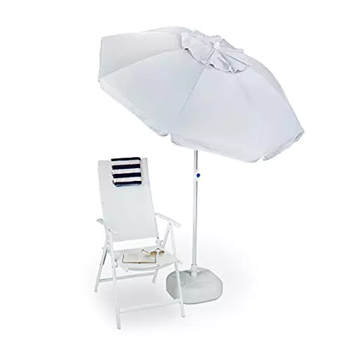 Relaxdays Ombrellone da Giardinopiaggia, 180x180 cm