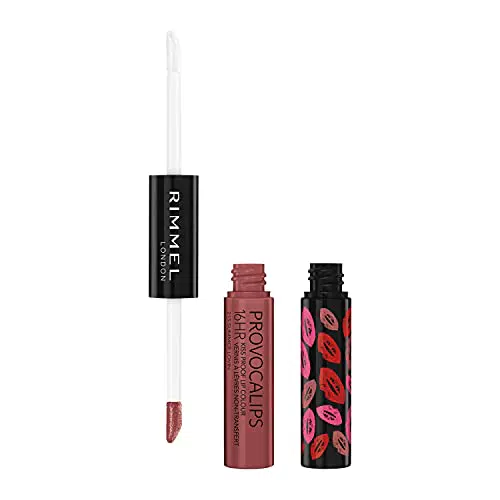 Rimmel London Rossetto Liquido Provocalips, Formula Lunga Durata 2in1 per Labbra a Prova di Bacio