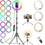 Ring Light Luce per Selfie - Professionale 10 con 3 Modalità Di Illuminazione & 37 Modalità RGB