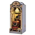 Rolife Puzzle in legno 3D fai da te Libro Nook Modello Kit per Libreria Fermalibri Decor con mobili e accessori