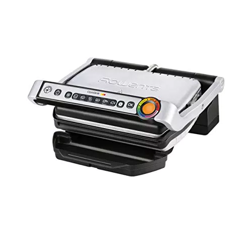 Rowenta GR702D21 Optigrill Bistecchiera Elettrica, Cottura Automatica con Sensori e 6 Programmi di Cottura