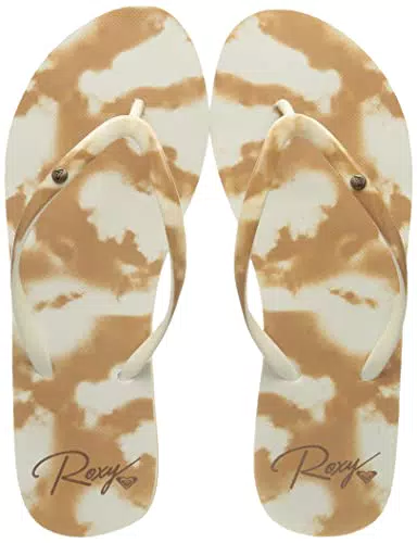Roxy Portofino sandali da Donna, Beige/Bianco