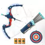 SainSmart Jr. Arco e Frecce per Bambini, Tiro con L'Arco Gioco con 8 Ventose Frecceuce LED Arco