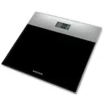Salter 9206 SVBK3R bilancia pesapersone compatta digitale da bagno con piattaforma in vetro temprato