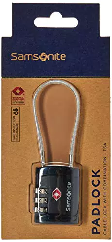 Lucchetto per valigie con combinazione, 10 cm, nero