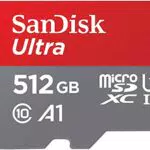 SanDisk Ultra 512GB microSDXC Memory Card + SD Adapter with A1 App Performance Up to 120 MB/s