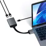 Satechi Adattatore Dual HDMI Tipo-C in Alluminio 4K 60Hz con Ricarica USB-C PD - Compatibile con MacBook Pro/Air M2 2022acBook Pro M1 Pro e Max 2021