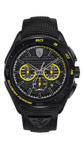 Scuderia Ferrari 0830345 Orologio da uomo al quarzo, con quadrante classico analogico e cinturino in silicone