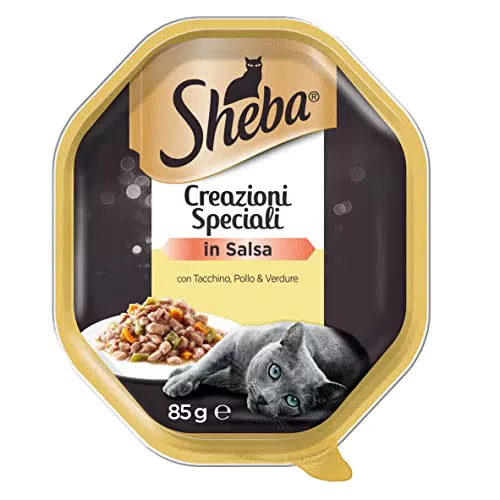 Sheba Creazioni Speciali in Salsa, Cibo per Gatto con Tacchino