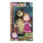 Simba - Masha e Orso, 109301016009, + 3 Anniet Bambola 23 Cm Corpo Morbido e Orso Peluche 43 Cm