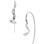Skagen Orecchini da Donna in Acciaio Inossidabile Argento con Chiusura a Gancio/Earwire