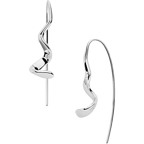 Skagen Orecchini da Donna in Acciaio Inossidabile Argento con Chiusura a Gancio/Earwire