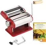 Smartpeas Pasta Maker - Macchina Per La Pasta - Macchina Per La Pasta Manuale In Acciaio Inossidabile - Rossa - Per Lasagne Spaghetti Tagliatelle +Plus: Ebook Scariabile