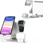 Smatree Stazione di Ricarica Wireless 3 in 1, Compatibile con iWatch Serie SE/6/5/4/3/2/1