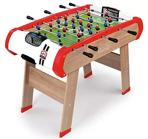 Smoby - Calcetto Multigioco 4 in 1 con Stabile Struttura in Legno
