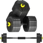 SogesHome Set di manubri Regolabili da 25 kg, Anti rotolamento