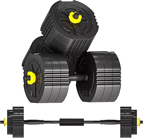 SogesHome Set di manubri Regolabili da 25 kg, Anti rotolamento