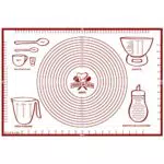 Spianatoia per Impastare 60x40 Disegno Italiano Misure in CM - Tappetino da Forno in Silicone Riutilizzabile Antiaderente Resistente al calore Tappeto da Cucina per Pasta fatta in Casa Pasticceria