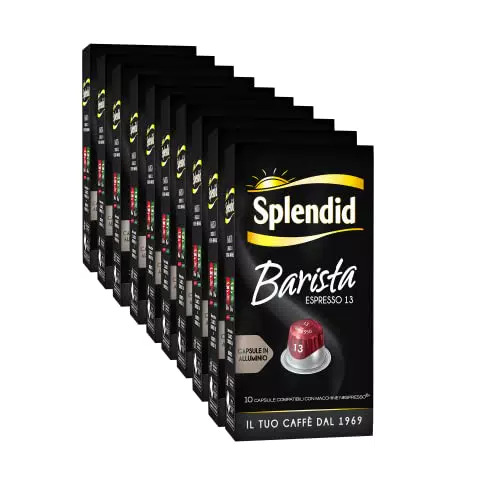 Splendid Capsule Caffè Espresso Barista, 100 Capsule in Alluminio