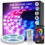 Striscia LED 10 Metri, Bluetooth RGB Smart 10M con Telecomando