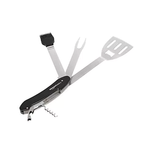 Strumenti per barbecue di Amazon Basics, pieghevole