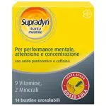 Supradyn Ricarica Mentale Integratore Multivitaminico Alimentare Completo, con Acido Folico, Caffeina e Guaranà, per Attenzione e Concentrazione, 14 Bustine Orosolubili, Gusto Cola