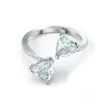 Swarovski Anello Attract Soul, Cuore, Bianco, Placcato rodio