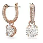 Swarovski Constella Orecchini Pendenti, con Pavé di Cristalli e Zirconia a Taglio Tondo