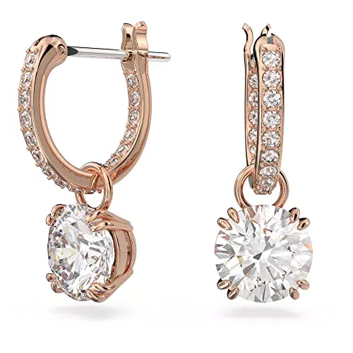 Swarovski Constella Orecchini Pendenti, con Pavé di Cristalli e Zirconia a Taglio Tondo