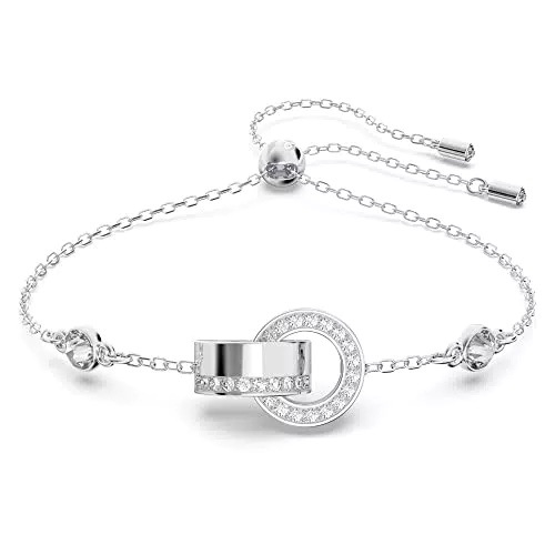 Swarovski Hollow Bracciale a Catena Morbida, Placcato in Tonalità Rodio