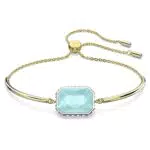 Swarovski Orbita bracelet, Octagon cutulticolored, Gold-tone plated