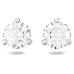 Swarovski Orecchini a Lobo Solitaire, Taglio Tondo, Bianchi