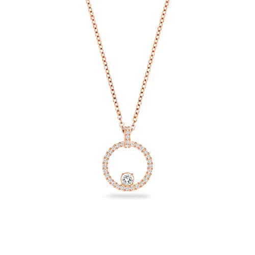 Swarovski Pendente Creativity, Circolare, Bianco, Placcato color oro Rosa