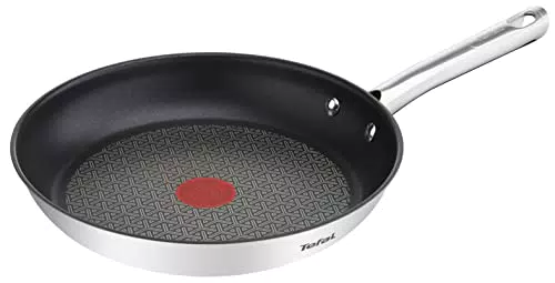 Tefal A70404, Padella a induzione Duetto, 24 cm, Acciaio Inox