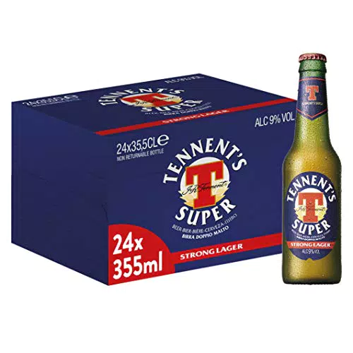 Tennent's Super, Birra Bottiglia - Pacco da 24x35, 5cl