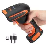 Tera Barcode Scanner Bluetooth Lettore di Codici a Barre Laser 1D Wireless 2.4GHz Bluetooth Portatile USB con Supporto a Staffa8100