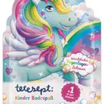 tetesept Bagnetto per bambini Arcobaleno Schiuma da bagno colorata e acqua rosa