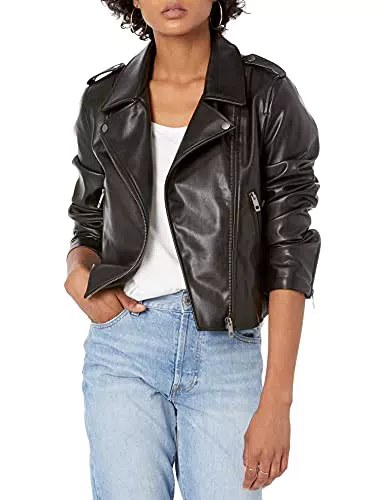 The Drop Heather Giubbotto Biker in Ecopelle da Donna