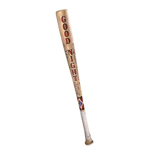 The Noble Collection Mazza da Baseball di Harley Quinn Prodotta Licenza Ufficiale - Replica dell’Oggetto di Scena da Suicide Squad - Solida Mazza da Baseball di Legno in Grandezza Reale 80cm