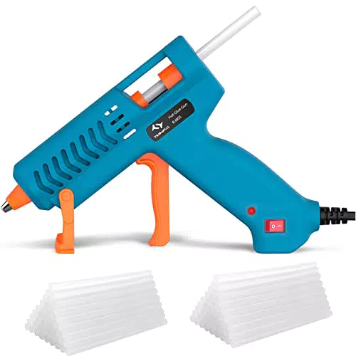 Tilswall Pistola Colla a Caldo 50W, Pistola Incollatrice con 75pcs Stick di Colla 130mm