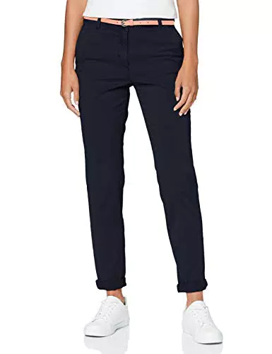 TOM TAILOR Chino Slim Pantaloni, Blu, 34/30 Donna