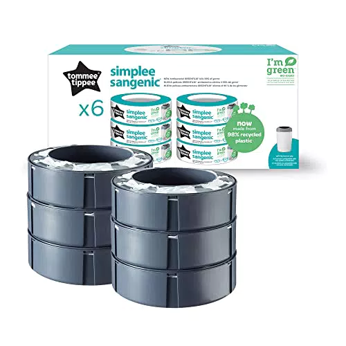 Tommee Tippee Simplee Sangenic Ricarica x 6, solo per contenitori Simplee Sangenic