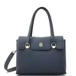 Tommy Hilfiger Borsa a Tracolla Donna TH Element Small Satchel in Ecopelle Nera Taglia Unica